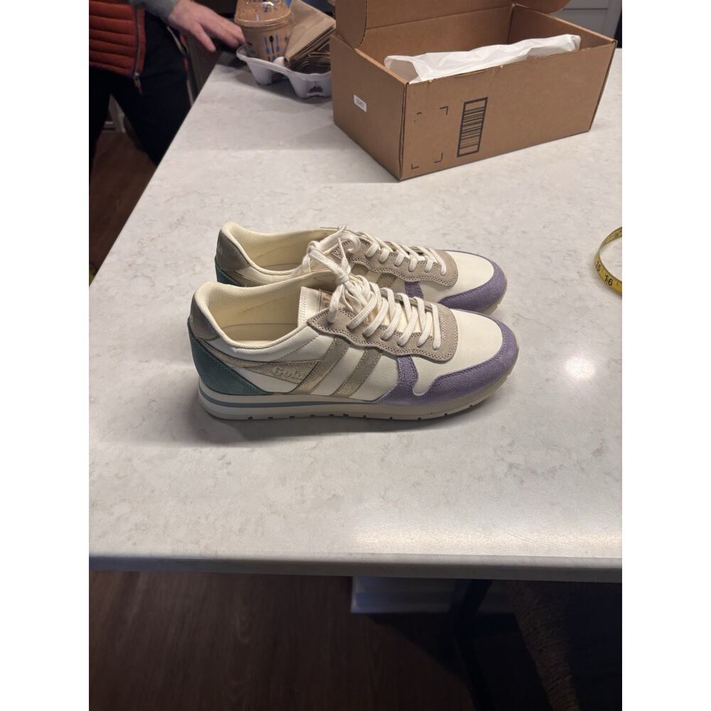 Gola Cream and Purple Sneakers